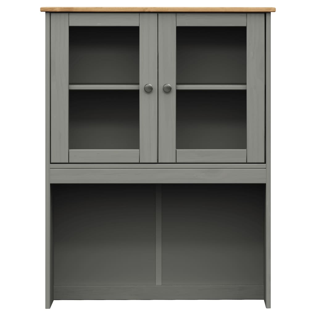 Hoge kast VIGO 78x40x175 cm massief grenenhout grijs