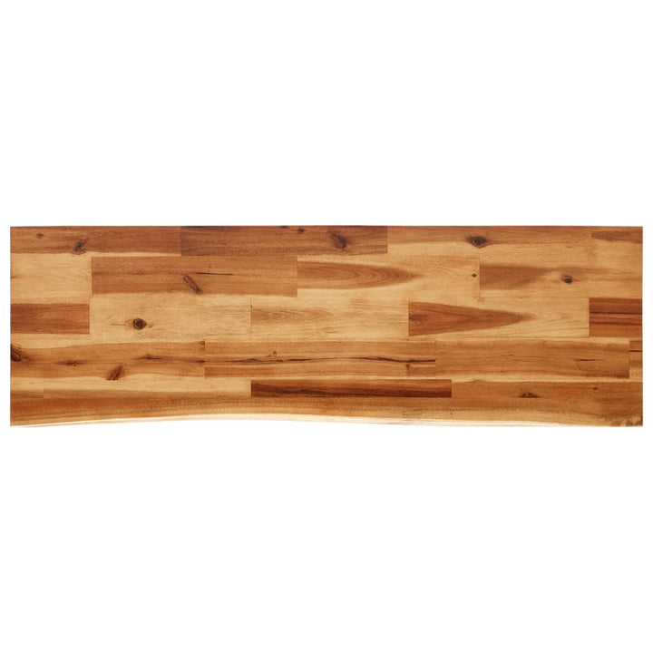 Wandtafel met natuurlijke rand 110x35x80 cm massief acaciahout