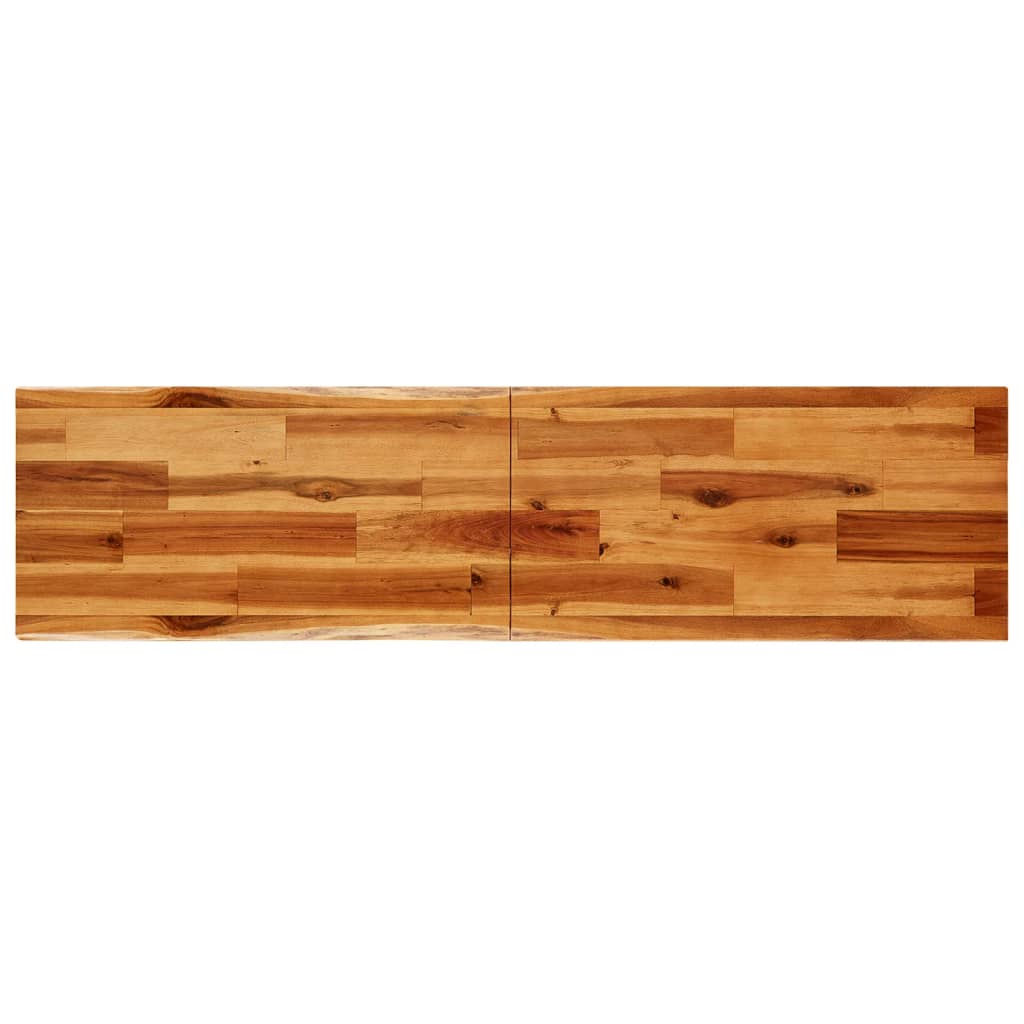 Wandtafel met natuurlijke rand 140x40x80 cm massief acaciahout