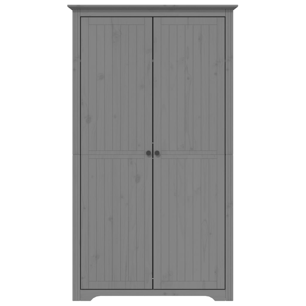 Kledingkast BODO 99x53,5x173 cm massief grenenhout grijs