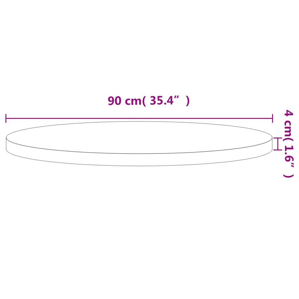 Tafelblad rond ø˜90x4 cm massief beukenhout