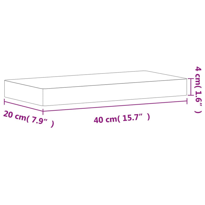 Wandschap 40x20x4 cm massief beukenhout