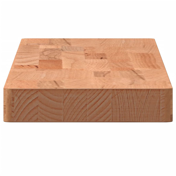 Wandschap 80x20x4 cm massief beukenhout