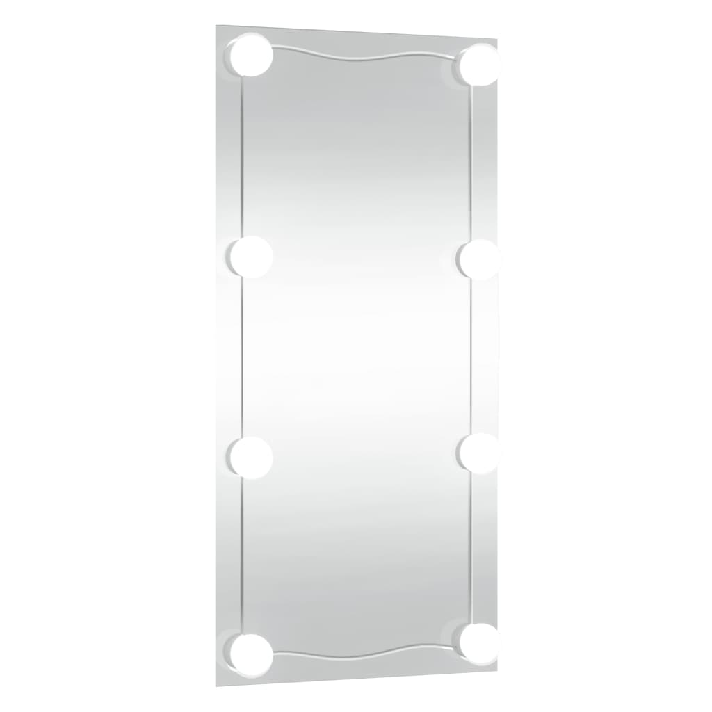 Wandspiegel met LED's rechthoekig 30x60 cm glas