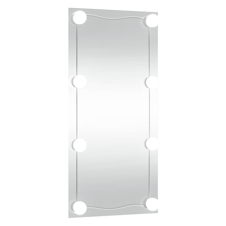 Wandspiegel met LED's rechthoekig 30x60 cm glas