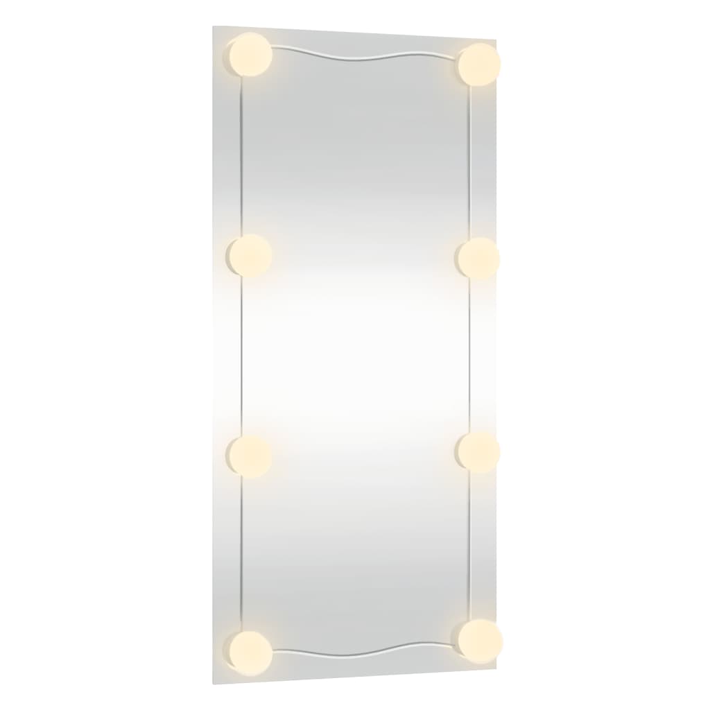 Wandspiegel met LED's rechthoekig 30x60 cm glas