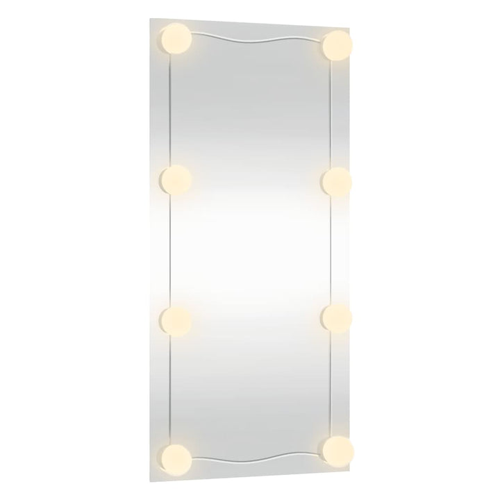 Wandspiegel met LED's rechthoekig 30x60 cm glas