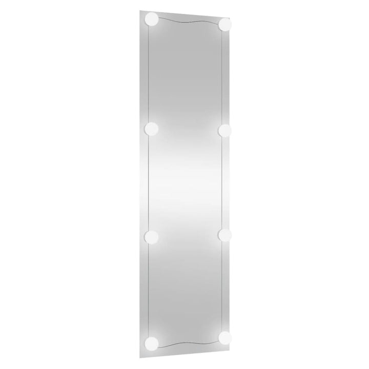 Wandspiegel met LED's rechthoekig 30x100 cm glas