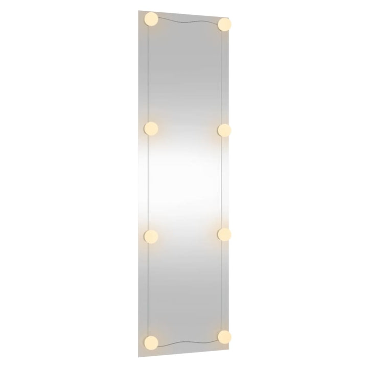 Wandspiegel met LED's rechthoekig 30x100 cm glas