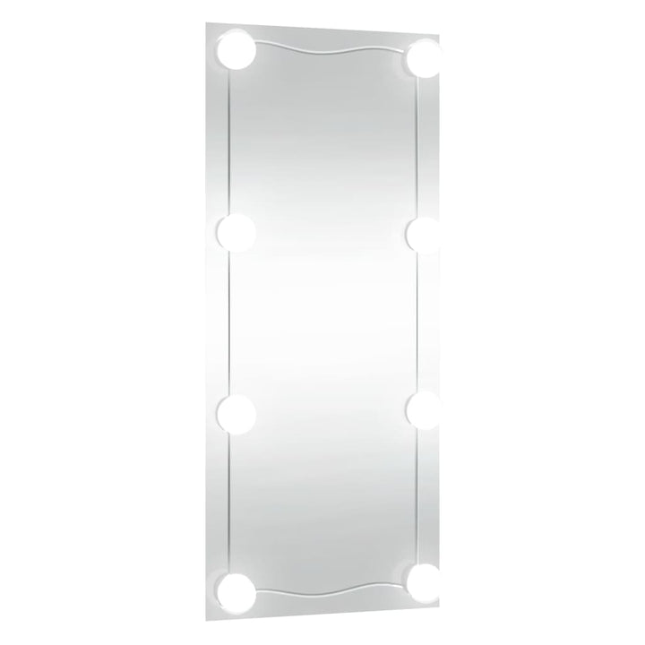 Wandspiegel met LED's rechthoekig 40x80 cm glas