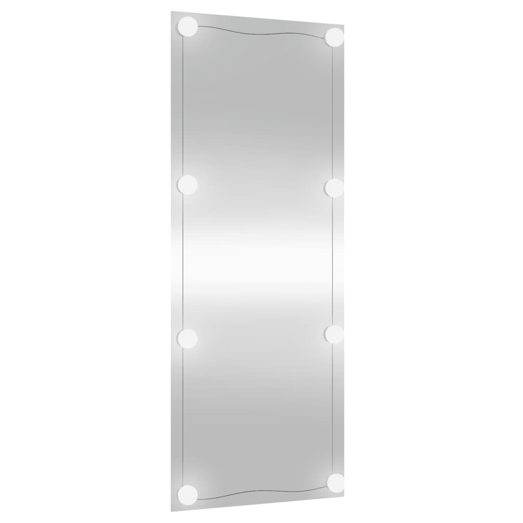 Wandspiegel met LED's rechthoekig 40x100 cm glas