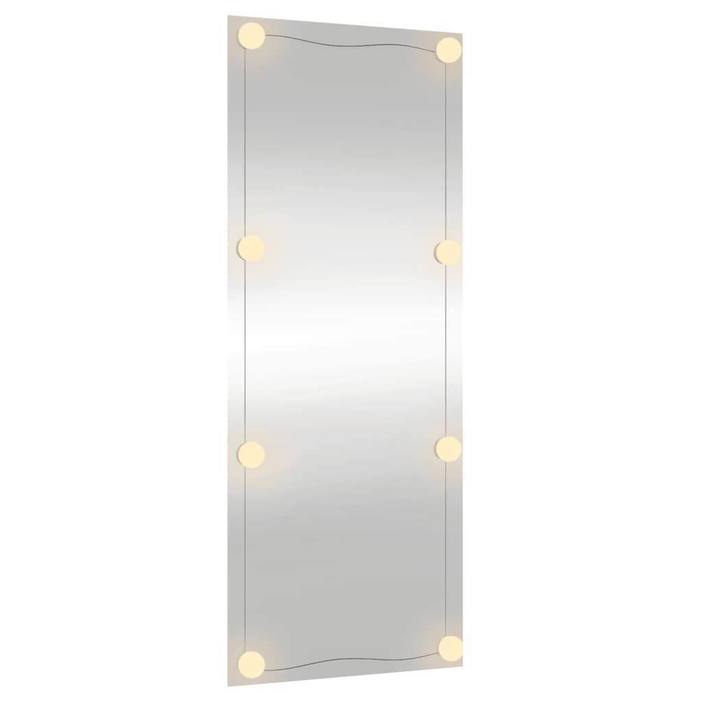 Wandspiegel met LED's rechthoekig 40x100 cm glas