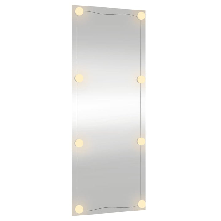 Wandspiegel met LED's rechthoekig 40x100 cm glas