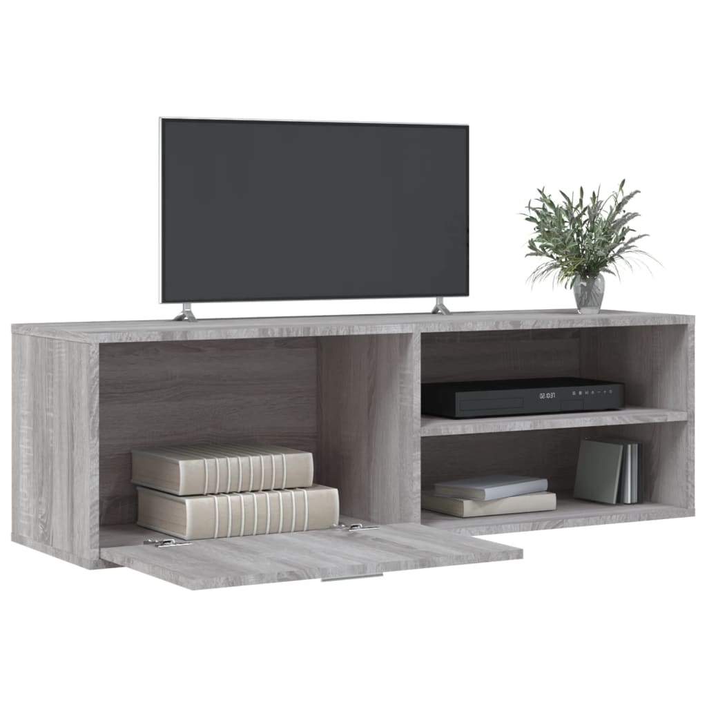 Tv-meubel 120x34x37 cm bewerkt hout grijs sonoma eikenkleurig