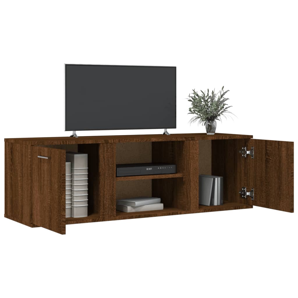 Tv-meubel 120x34x37 cm bewerkt hout bruin eikenkleur