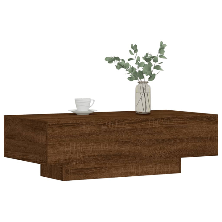 Salontafel 100x49,5x31 cm bewerkt hout bruin eikenkleur