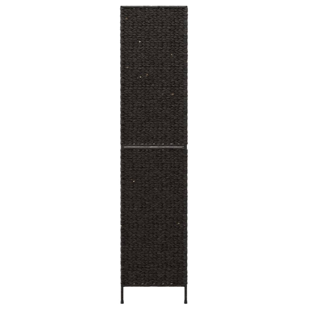 Kamerscherm met 4 panelen 163x180 cm waterhyacint zwart