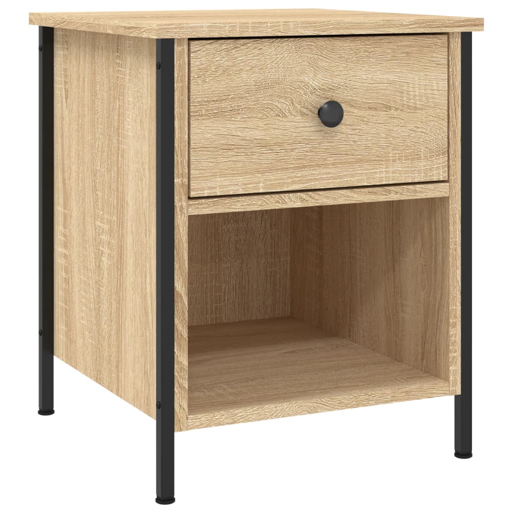 Nachtkastjes 2 st 40x42x50 cm bewerkt hout sonoma eikenkleurig