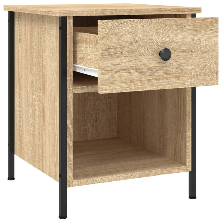 Nachtkastjes 2 st 40x42x50 cm bewerkt hout sonoma eikenkleurig