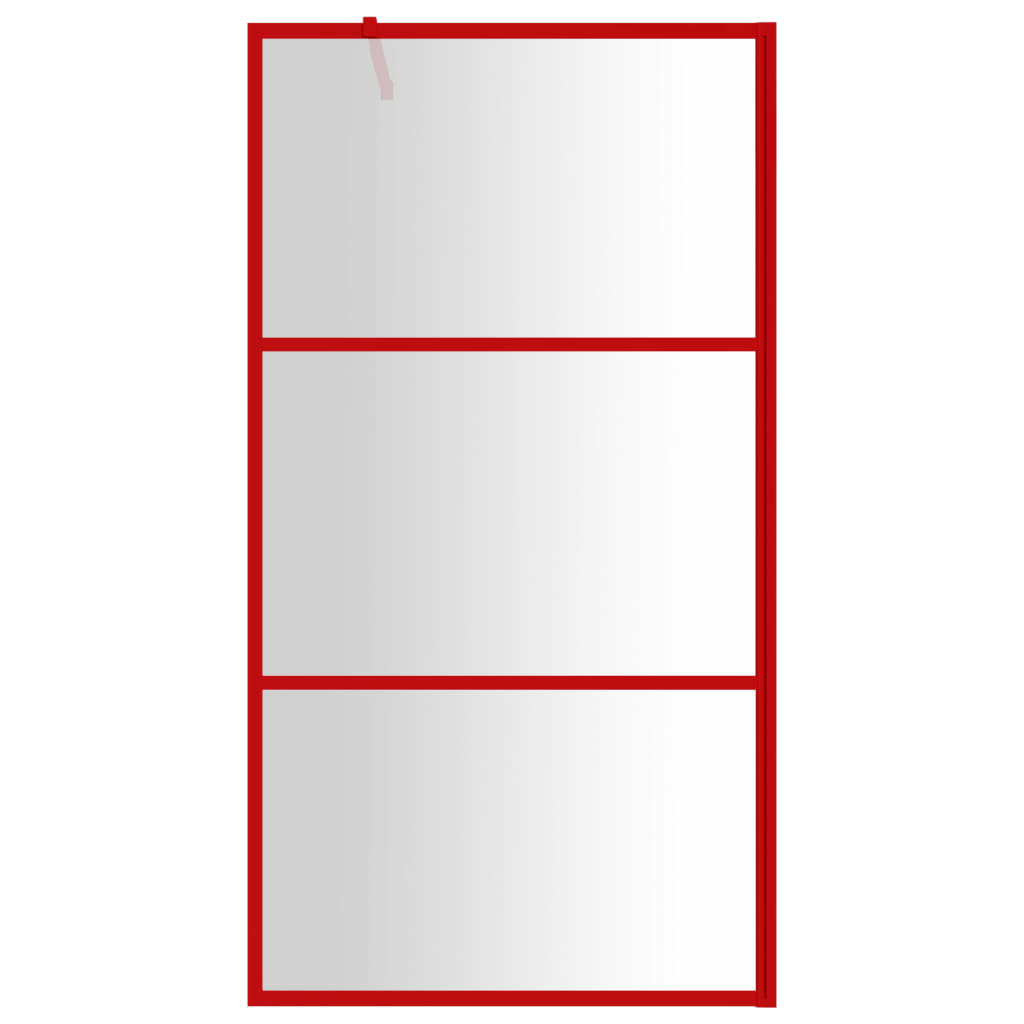 Inloopdouchewand transparant 115x195 cm ESG-glas rood