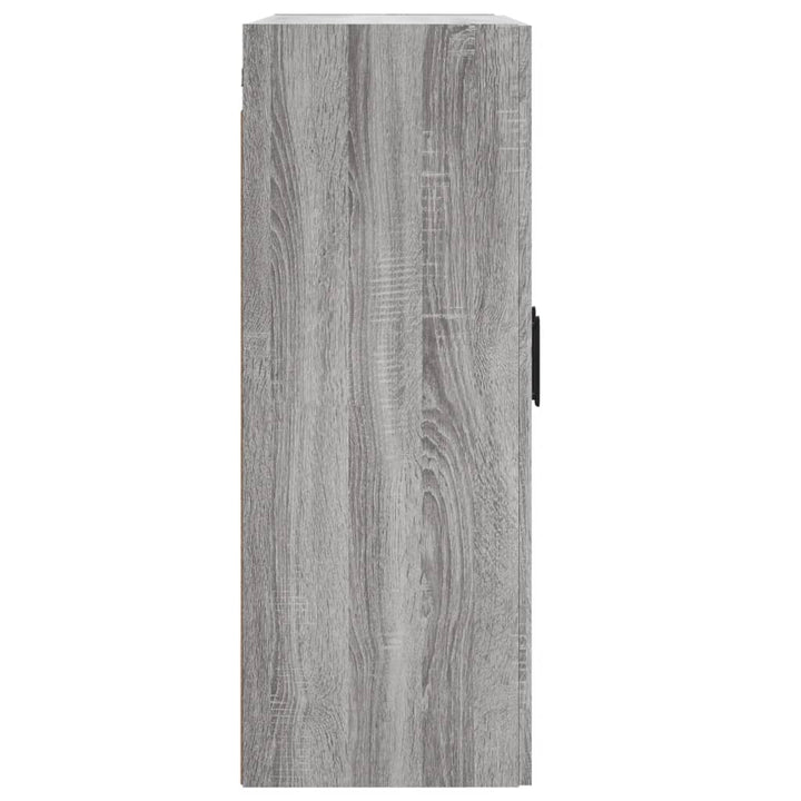 Wandkast 69,5x34x90 cm bewerkt hout grijs sonoma eikenkleurig