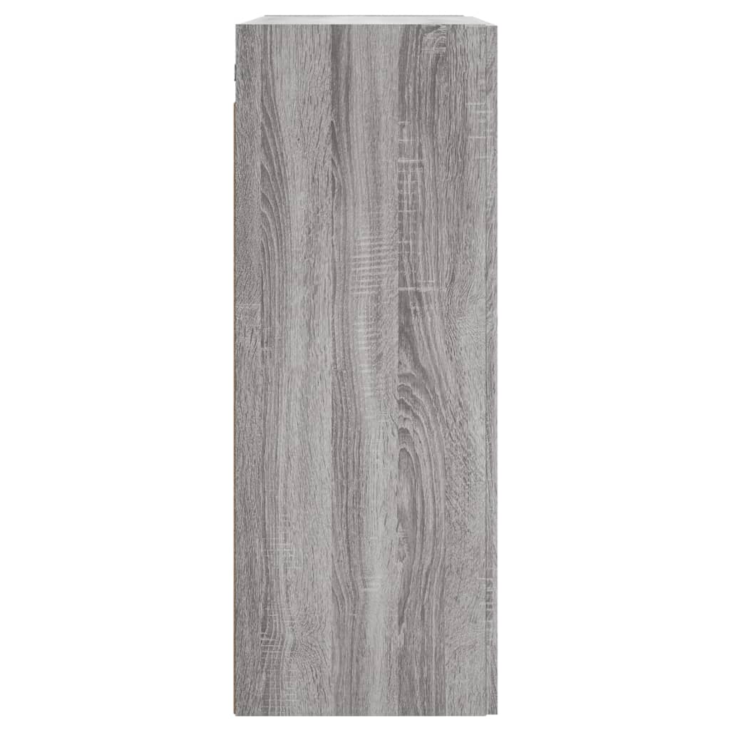 Wandkast 69,5x34x90 cm bewerkt hout grijs sonoma eikenkleurig