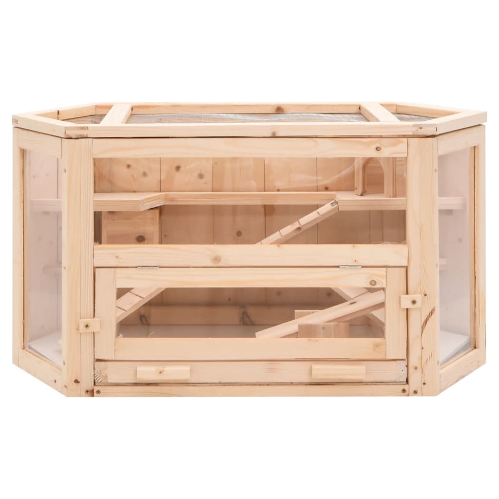 Hamsterkooi 80x40x43 cm massief vurenhout