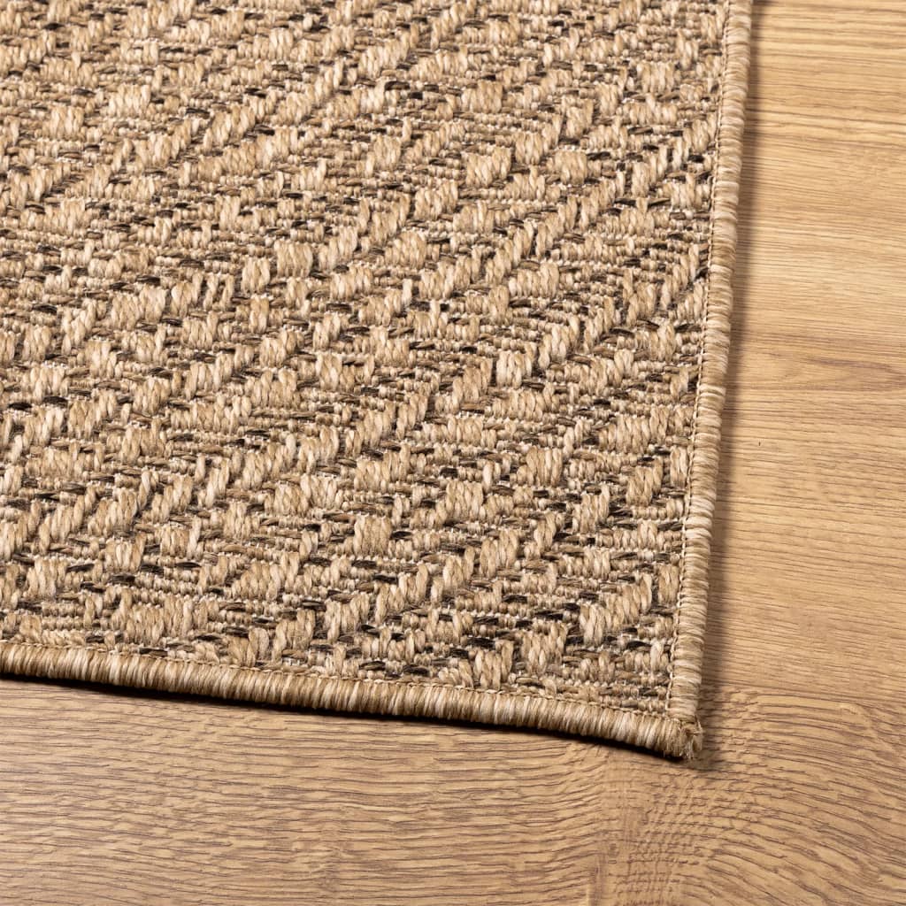 Vloerkleed 160x230 cm voor binnen en buiten jute look