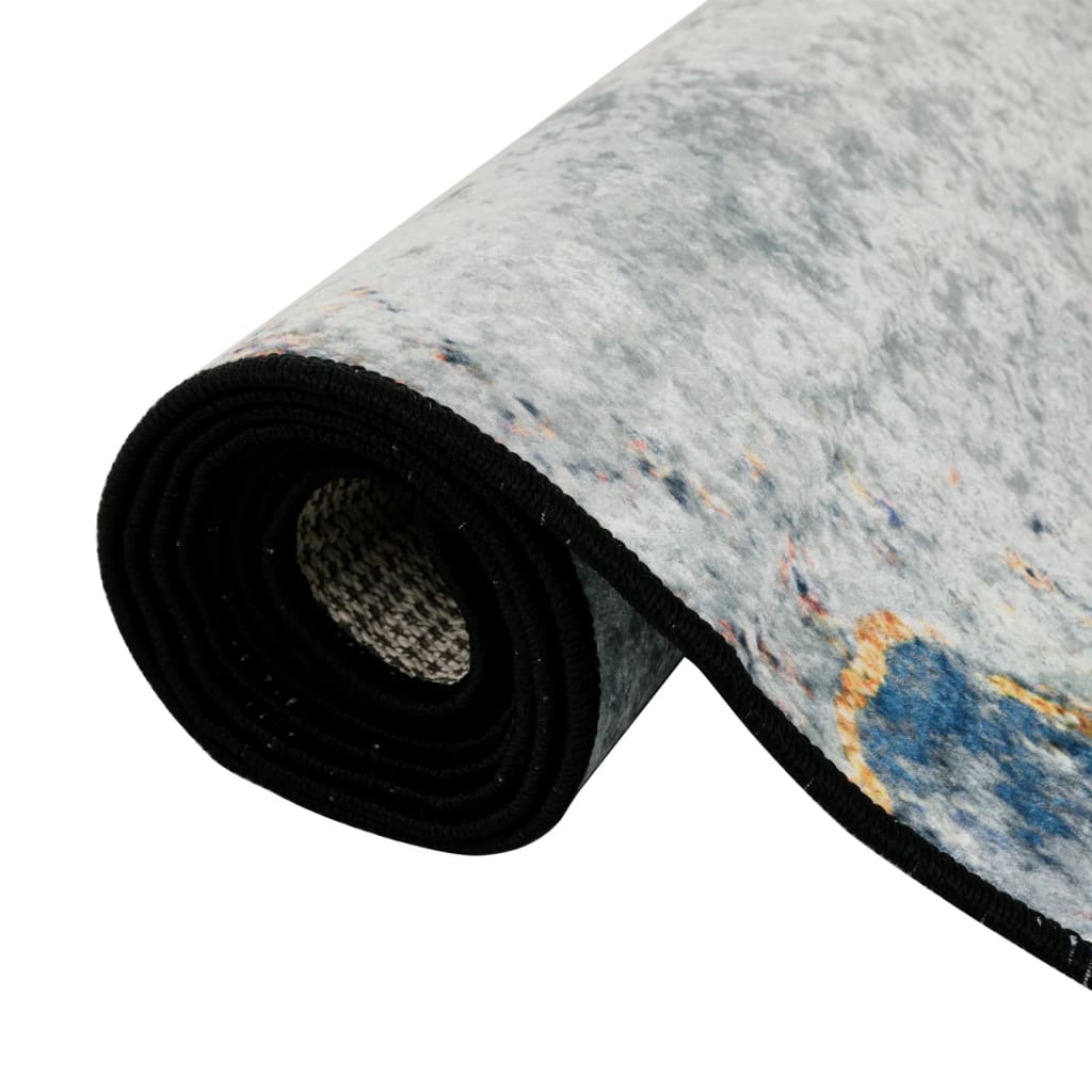 Vloerkleed wasbaar anti-slip 80x300 cm meerkleurig
