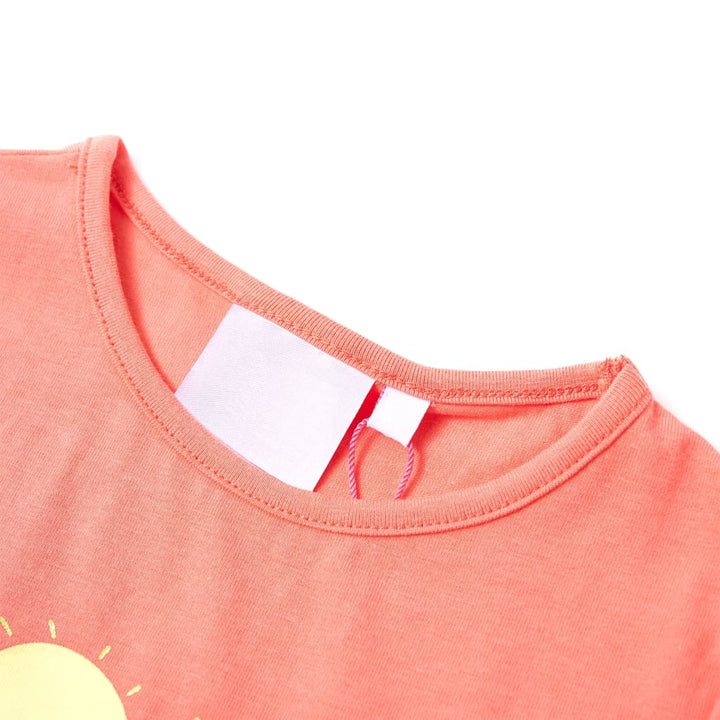 Kindershirt 104 koraalkleurig