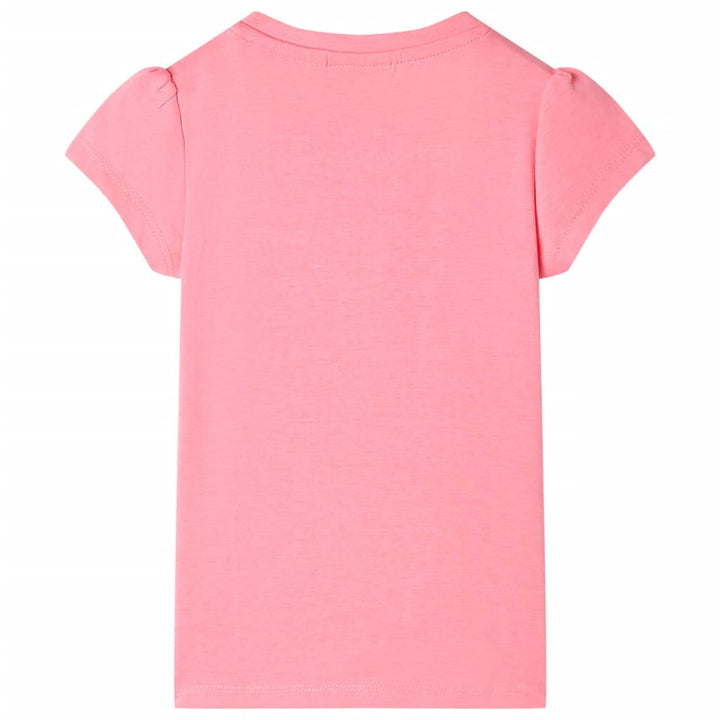 Kindershirt 92 neon roze