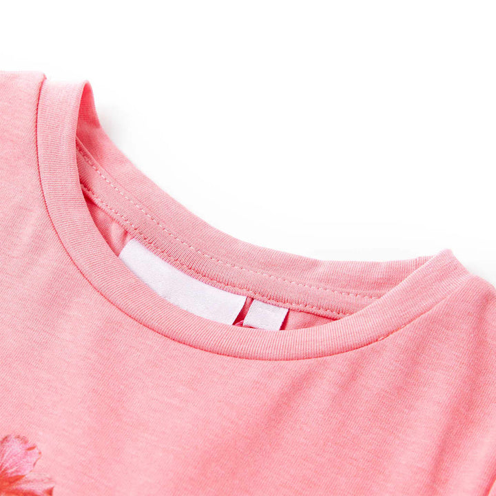 Kindershirt 104 neonroze