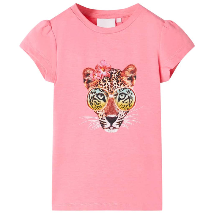 Kindershirt 116 neonroze