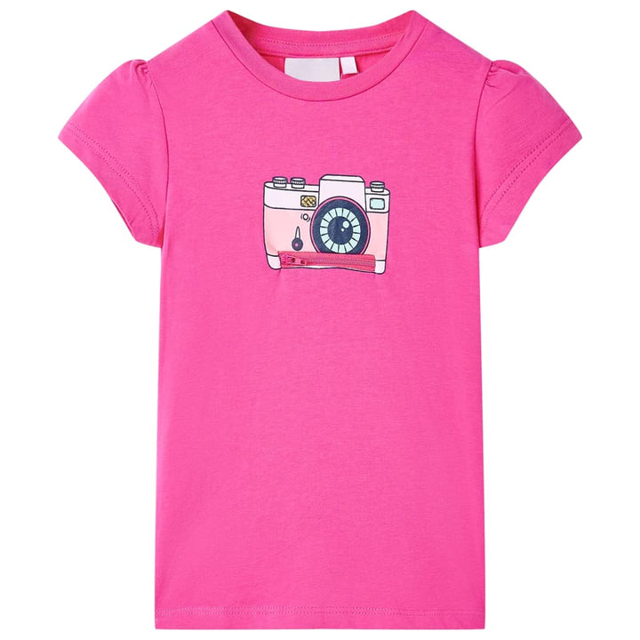 Kindershirt 104 donkerroze