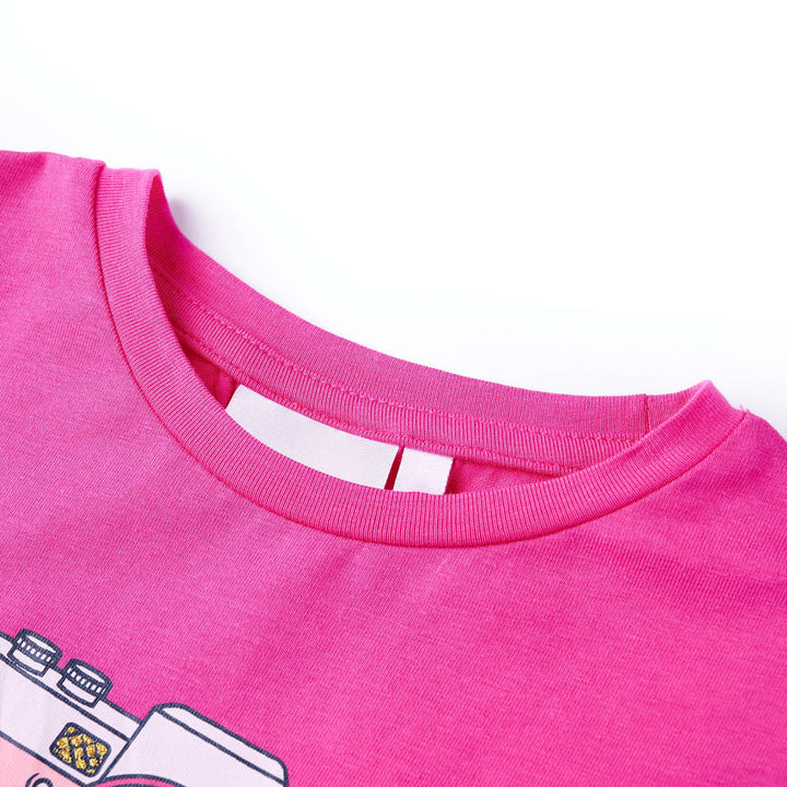 Kindershirt 104 donkerroze