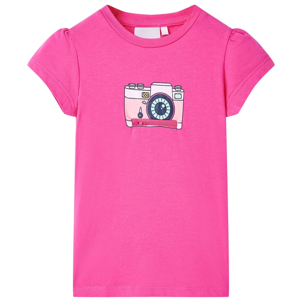 Kindershirt 116 donkerroze