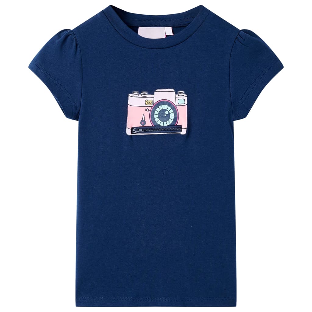 Kindershirt 116 marineblauw