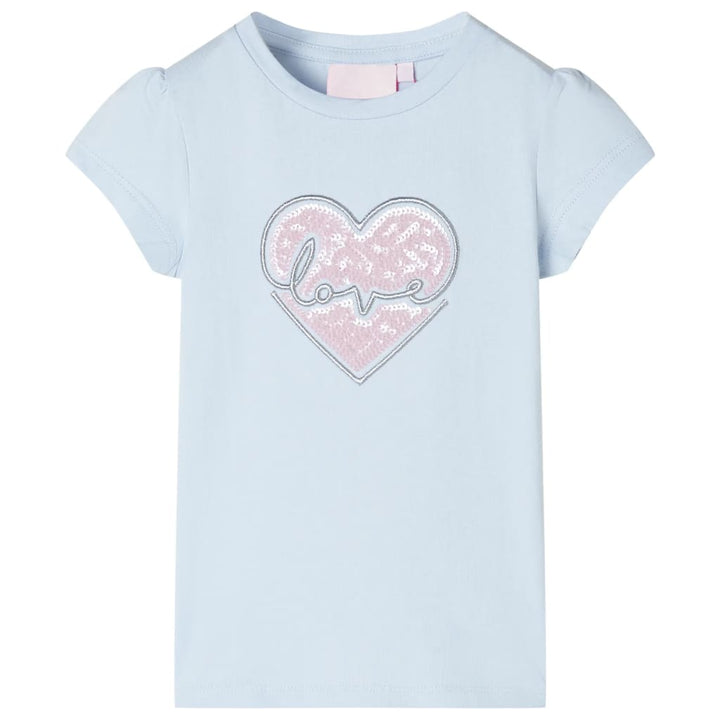 Kindershirt 104 lichtblauw