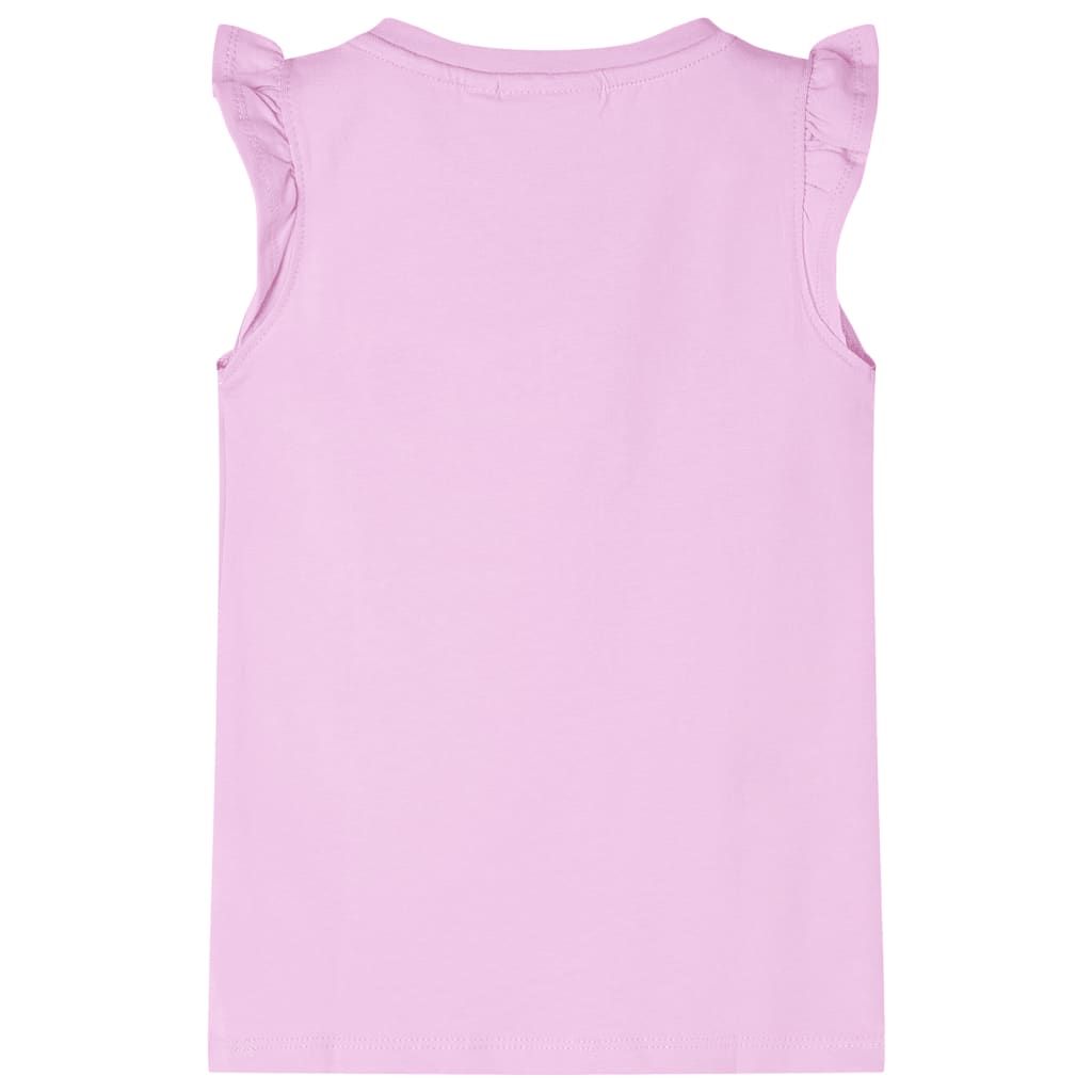 Kindershirt met ruches aan de mouwen 128 lila