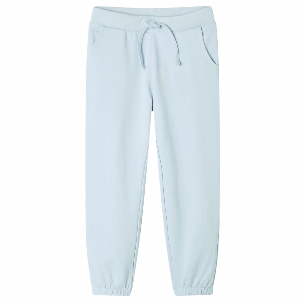 Kinderjoggingbroek 128 lichtblauw