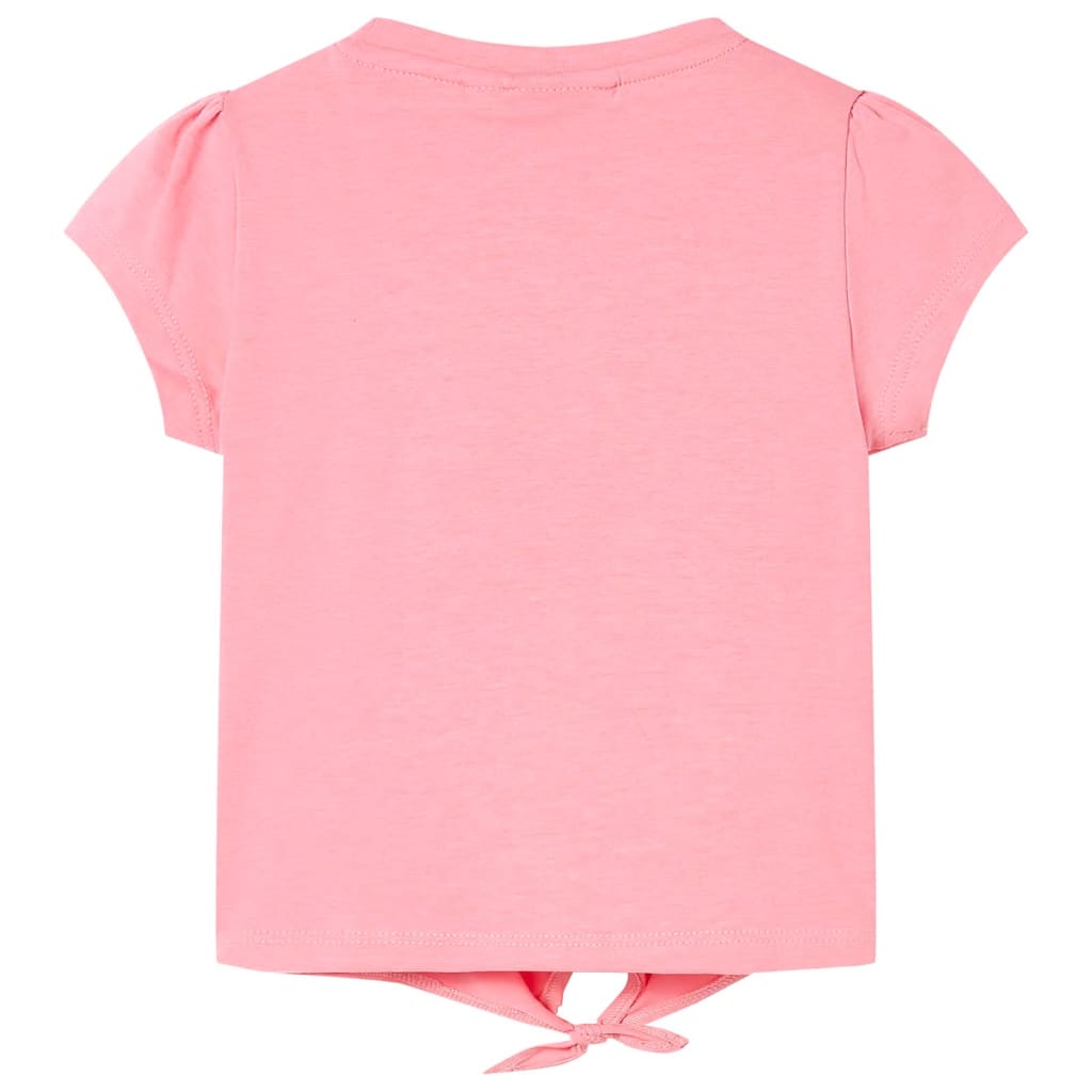 Kindershirt 92 fluorescerend roze