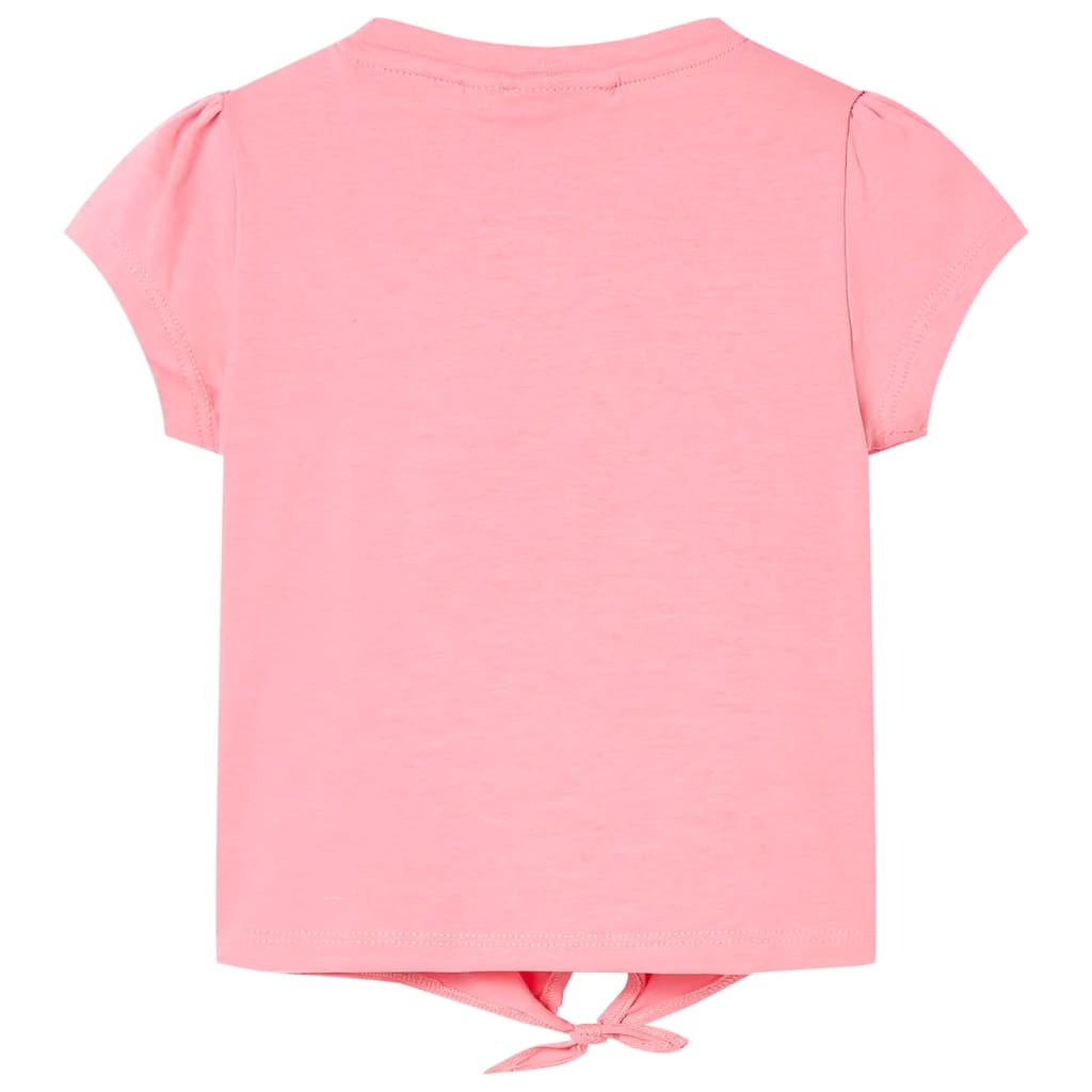 Kindershirt 140 fluorescerend roze