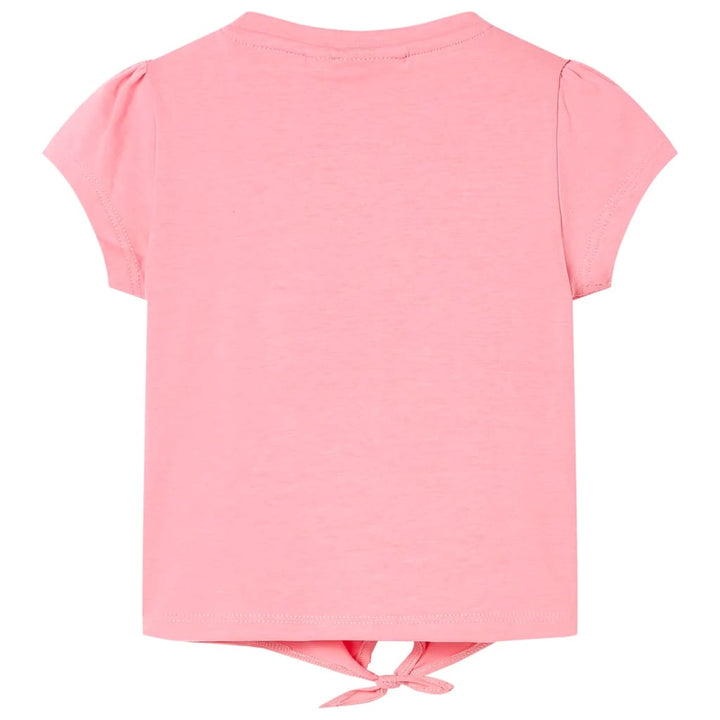 Kindershirt 140 fluorescerend roze