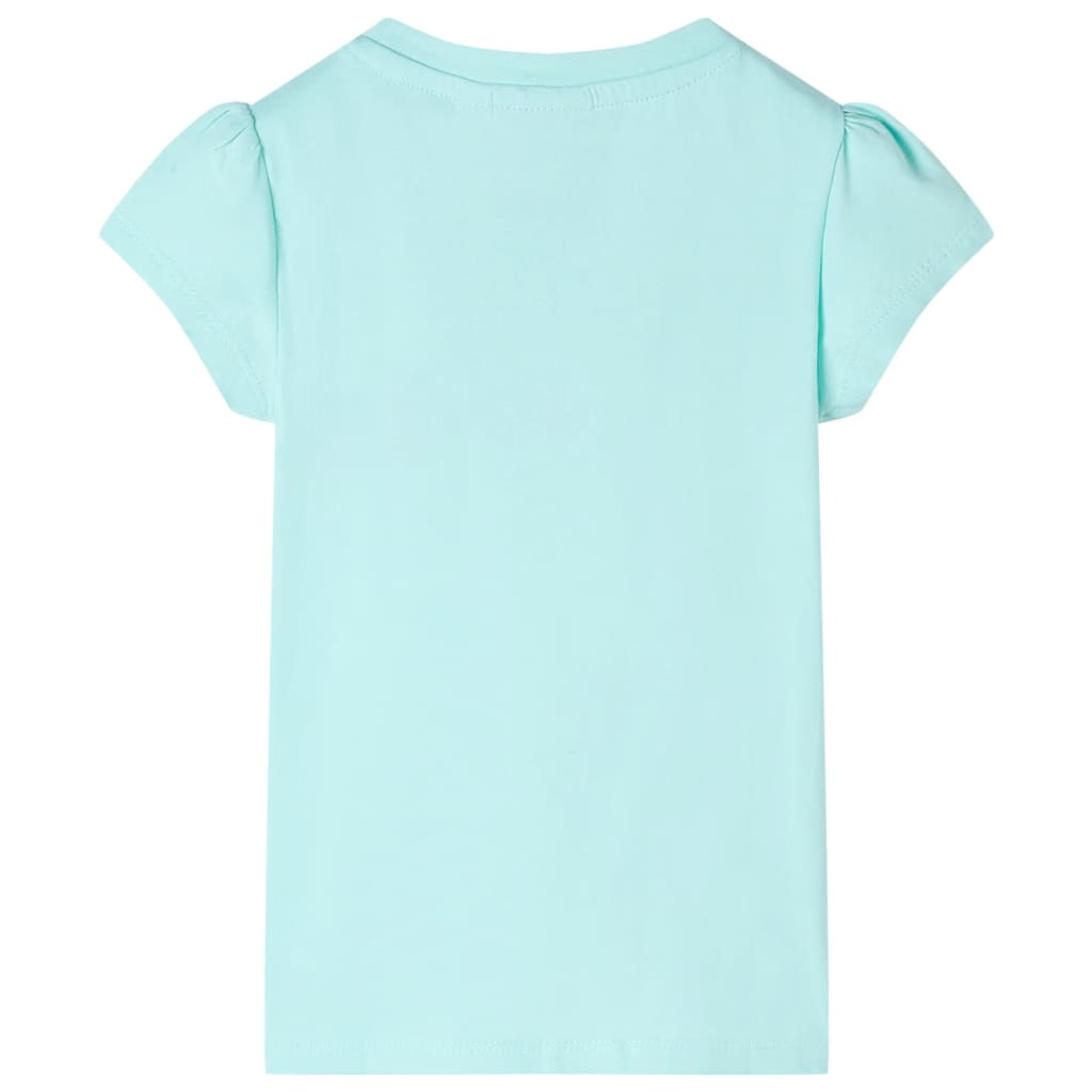 Kindershirt 116 lichtzeeblauw