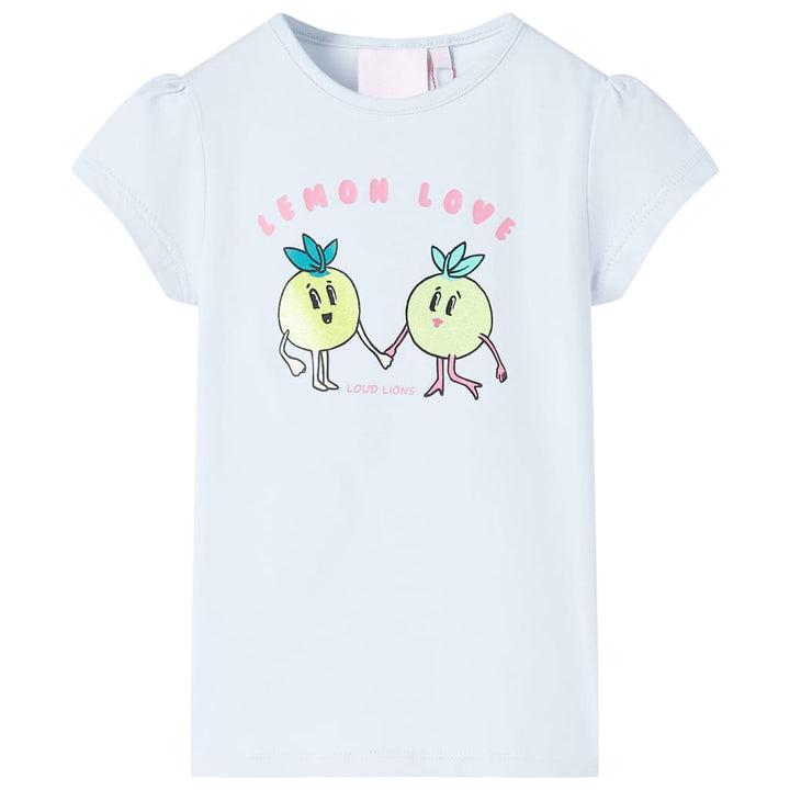 Kindershirt 140 lichtblauw