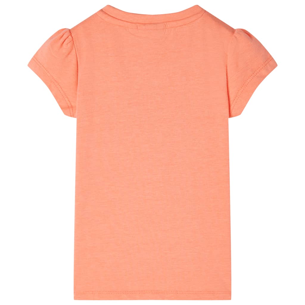 Kindershirt met kapmouwen 92 neonoranje