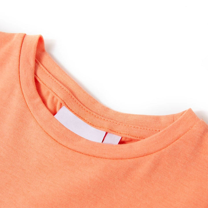 Kindershirt met kapmouwen 92 neonoranje