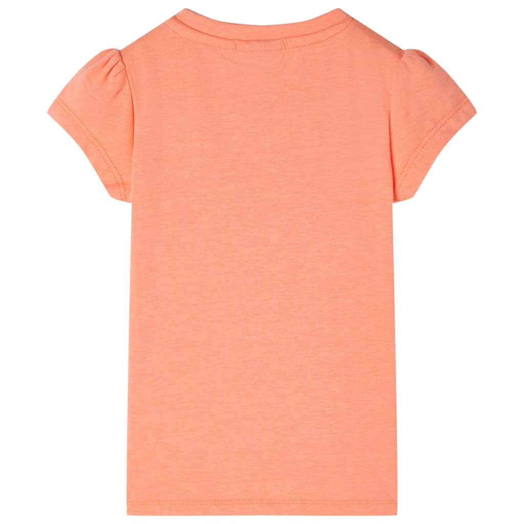 Kindershirt met kapmouwen 104 neonoranje