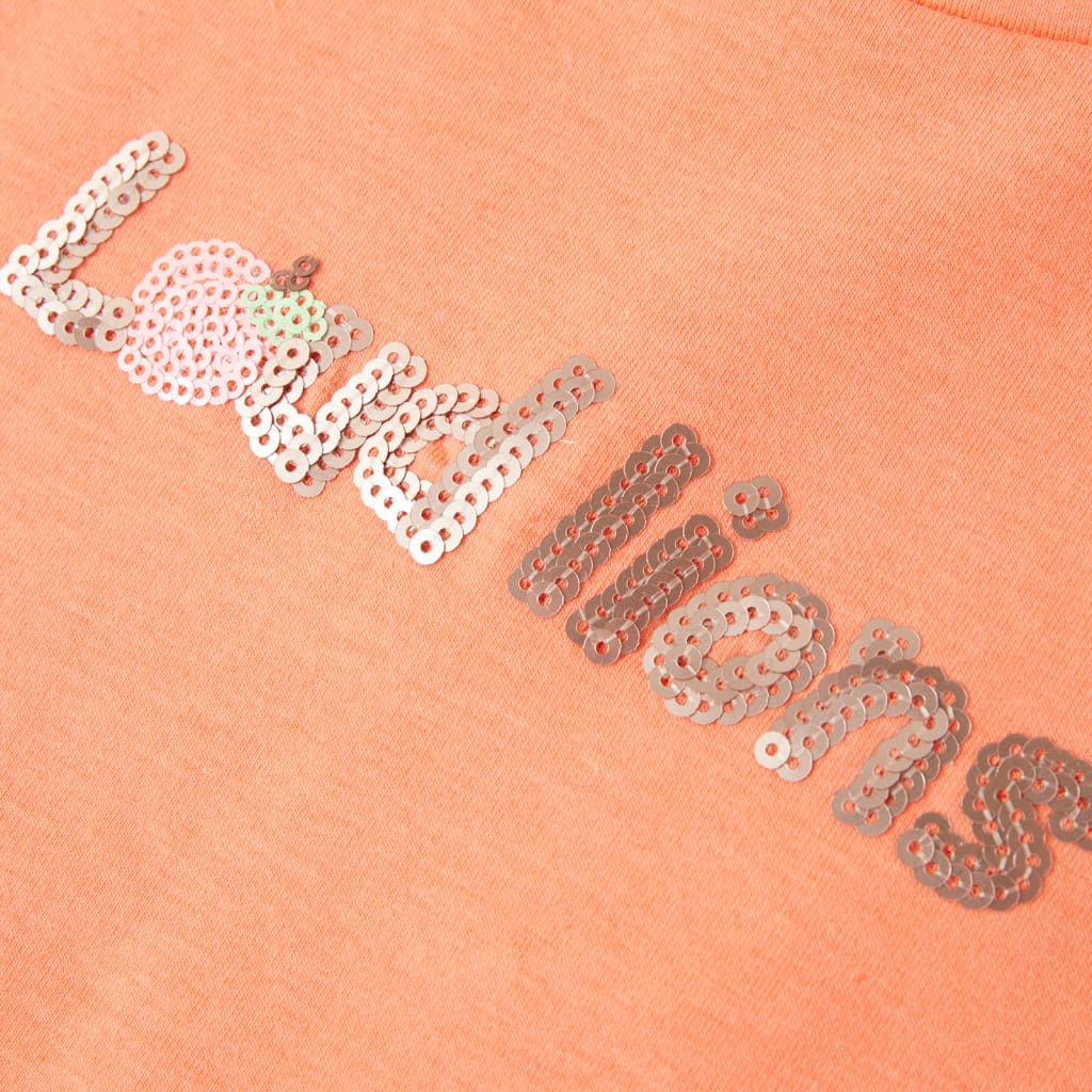 Kindershirt met kapmouwen 104 neonoranje