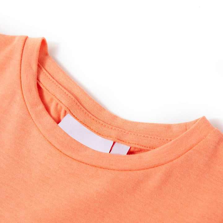 Kindershirt met kapmouwen 116 neonoranje